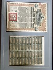 Framed 1913 Chinese Government Bonds picture