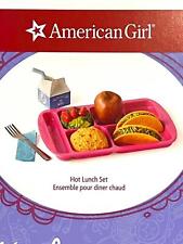 New American Girl School Hot Lunch Gift Set~Tray Taco Rice Salad Milk Fork NIB picture
