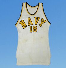 Vintage 1945 WWII Wilson US Navy Basketball Jersey Durene Size 40 USN Distressed picture