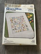 VTG NEW Bucilla 49156 ABC Baby Crib Cover 40x60 Stamped Cross Stitch Kit Sealed picture