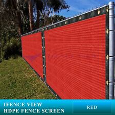 Ifenceview 3 FT High Red Balcony Deck Fence Privacy Screen Cover Fabric Panel picture