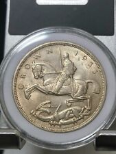 1935 Great Britain George V Crown Silver Coin Jubilee Rocking Horse UK AU BU  picture