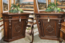 Antique Cabinets, Corner, Set of 2,  Italian Renaissance Revival, Early 1900s picture