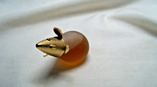 Cute Vintage Avon Miniature  Mouse Perfume Bottle Frosted Glass 70s picture