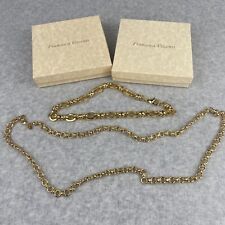 Lot of 2 Francesca Visconti Necklace Gold Tone Chain Signed Link 36