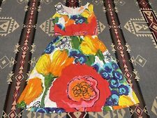 Vintage 60s Elfriede Mitch Roberts Novelty Cascading Floral Dress Sz S 2/4 BR picture