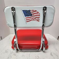Vtg American Flag Stadium Seat Cushioned Foldable Chair NICE CONDITION picture