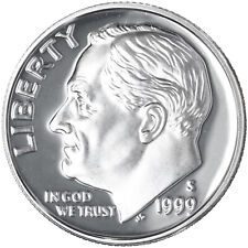 1999 S Roosevelt Dime Gem Deep Cameo 90% Silver Proof US Coin picture