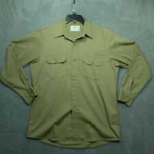 Vintage Sears Fieldmaster Beige Long Sleeve Button Up Shirt Men's Size Large picture