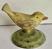 Rare Tiny Antique Folky Bird, Painted Cast Iron, American, 19th Century. picture