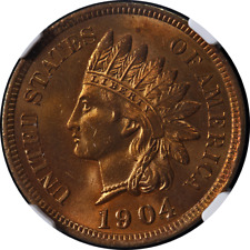 1904 Indian Cent NGC MS64 RD Full Blazing Red Gem Strong Strike picture