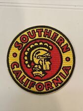 USC SOUTHERN CAL TROJANS Vintage Embroidered Iron On Patch  3” X 3” picture