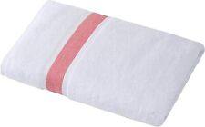 Large Bath Towels 100% Cotton Turkish Bath Towel 35x67 Salmon White picture