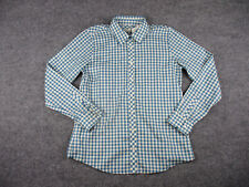 Orvis Shirt Adult Size 8 Blue Plaid Long Sleeve Button Up Womens NWT *Read picture