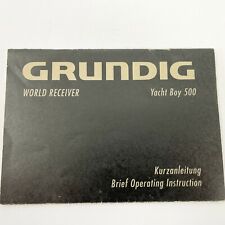 GRUNDIG WORLD RECEIVER YACHT BOY 500 BRIEF OPERATING INSTRUCTIONS picture
