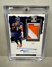 2023 Impeccable Russell Wilson 3/5 Silver Elegance Veteran Patch OnCard Auto SSP picture