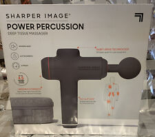🏯 Sharper Image Power Percussion Deep Tissue Massager - Gray 🆕 As Shown picture