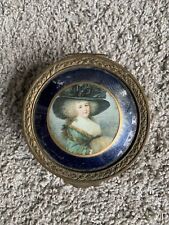 Antique French. Velvet-lined, Hinged Trinket Box picture