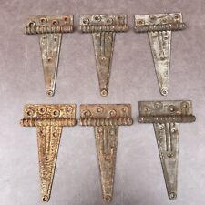 Set of 6 Antique Stanley SW Sweetheart Barn Door Hinges Architectural Salvage picture