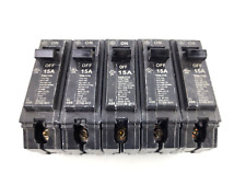 5pcs Used GE General Electric THQL1115 15A 1 Pole 120/240V Circuit Breaker picture