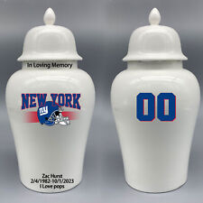 Large Urn for New York Giants Football Theme Style,Custom text and number picture