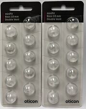 2 Packs Oticon miniFit 10mm Bass Double Vent Domes For Hearing Aids. 20 Total. picture