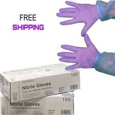 3 PACK-300 Ct. Vinyl/Nitrile Gloves Disposable PURPLE 4Mil General Powder Free picture