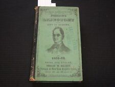 1851-1852 PIERSON'S DIRECTORY OF THE CITY OF NEWARK VOLUME - NICE ADS - KD 4501A picture