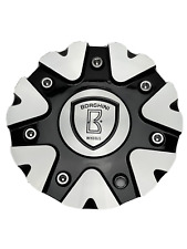 Borghini B14 Black And Machined Wheel Center Cap CS419-D1A SJ1011-01W picture