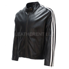 Mens Lethal Weapon 4 Martin Riggs Movie Outfit Bike Sheepskin Leather Jacket picture