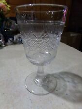 EAPG Portland Glass Co. Chain & Shield Water Goblet C 1870's 12 oz. picture