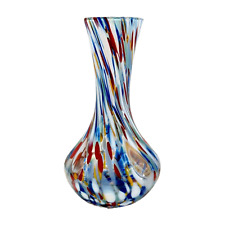 Murano Glass Flower Vase, Made in Italy, Multiple Available, Multicolor Design picture