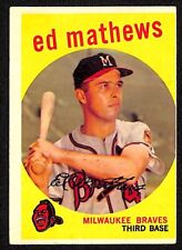 1959 Topps Baseball #450 Ed Mathews Milwaukee Braves EX/EX+ picture