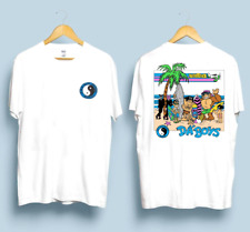 T&C Surf Challenge Retro 80s Designs T-shirt White 2 sides Cotton DHP59 picture