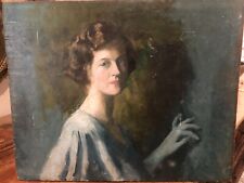 Rare Antique Mid 18th 19th Century American Portrait Painting of Lady, Women picture
