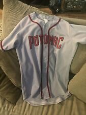 vintage HEAVY WEIGHT Washington Potomac Nationals Game Used Worn Jersey Road Gry picture