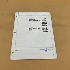 1977 Hewlett Packard Coaxial Attenuator & Attenuator Set Operating & Ser. Manual picture