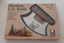 Vintage Alaskan Ulu Knife of The Artic Cultured Moose Antler Handle Made Alaska picture