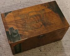 Antique Barnes of Cleveland Wooden Cigar Box Label Dated 1909 Dovetail Corners picture