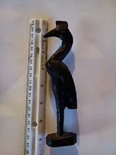 African Hand Carved Heron Wooden Bird picture