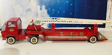 1950s TONKA TOYS PRESSED STEEL TOY RED HYDRAULIC TFD LADDER FIRE TRUCK 32