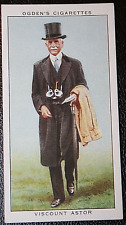 WALDORF 2ND VISCOUNT ASTOR  Racehorse Owner  Vintage 1937 Card  CD20M picture