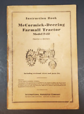 McCormick-Deering Farmall Tractor Model F-12 Instruction Book picture