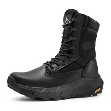 Mens 8 inches Military Boots Tactical Boots Side Zipper Motorcycle Combat Boots picture