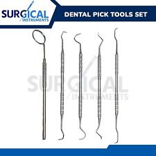 1 Set Dental Pick & Mirror Tools Sculpture Instrument Double End Oral Kit German picture