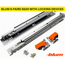 6 PAIR Blum TANDEM plus BLUMOTION 563H Soft Close Drawer Slides W Locking Device picture