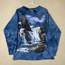 The Mountain Shirt Mens Large Blue Eagle Waterfall Long Sleeve T-Shirt Tee Adult picture