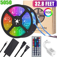 100ft LED Strip Lights Remote Control Bedroom Waterproof for Indoor Outdoor Use picture