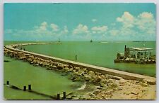 Postcard Corpus Christi Beach TX Fishing Jetties Vintage Card picture