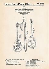 1967 Vox Phantom Teardrop Shaped Guitar Music Gifts MKIII MK 3 Patent Art Print picture